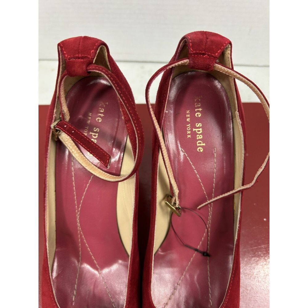 Kate‎ Spade New York Womens Red Patent Heels Mary Janes Shoes Size 8.5B Italy - Picture 2 of 12